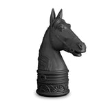 Black Horse Bookend by L'OBJET - Nod to the Majestic Creatures from the Han Dynasty - Crafted from Limoges Porcelain