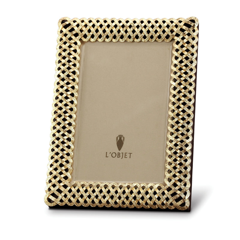 8x10-Inch Braid Frame in Gold - Hand-Crafted and Sculptural with Elevated Aesthetic - Presented in a Luxury Gift Box