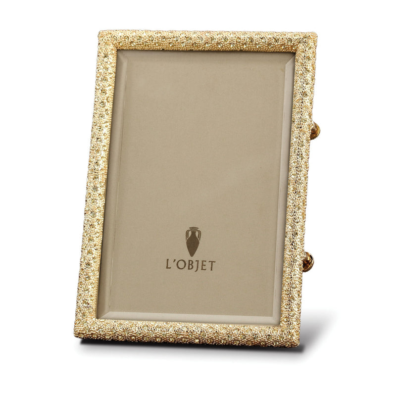 8x10-Inch Rectangular Pave Frame in Gold - Embellished with Sophisticated Detail and Unparalleled Artistry