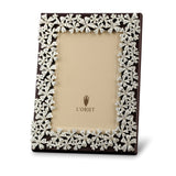 8x10-Inch Garland Frame in Platinum and White Crystals - Timeless Piece with Hand-Crafted Details and Exemplary Beauty