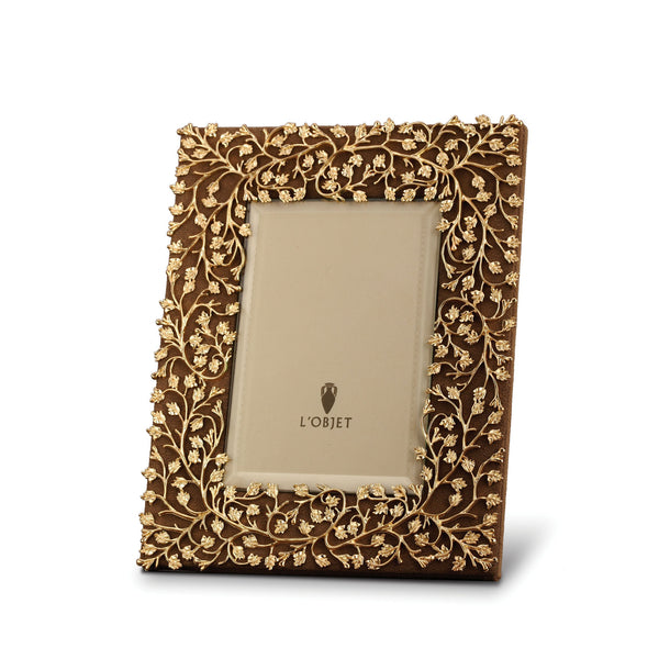 5x7-Inch Lorél Frame in Gold by L'OBJET - A Nod to the Centuries of Fine, Exquisite Jewelry From Around the World