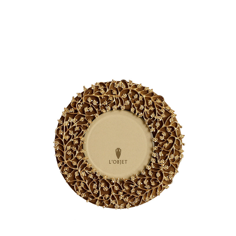Round Lorél Frame in Gold by L'OBJET - A Nod to the Centuries of Fine, Exquisite Jewelry From Around the World