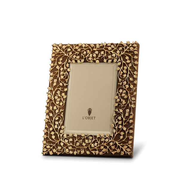 4x6-Inch Lorél Frame in Gold by L'OBJET - A Nod to the Centuries of Fine, Exquisite Jewelry From Around the World