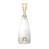 Large Oro Decanter in Gold - Timeless Piece Featuring Signature Orb Wrapped in Crackled Gold Leaf