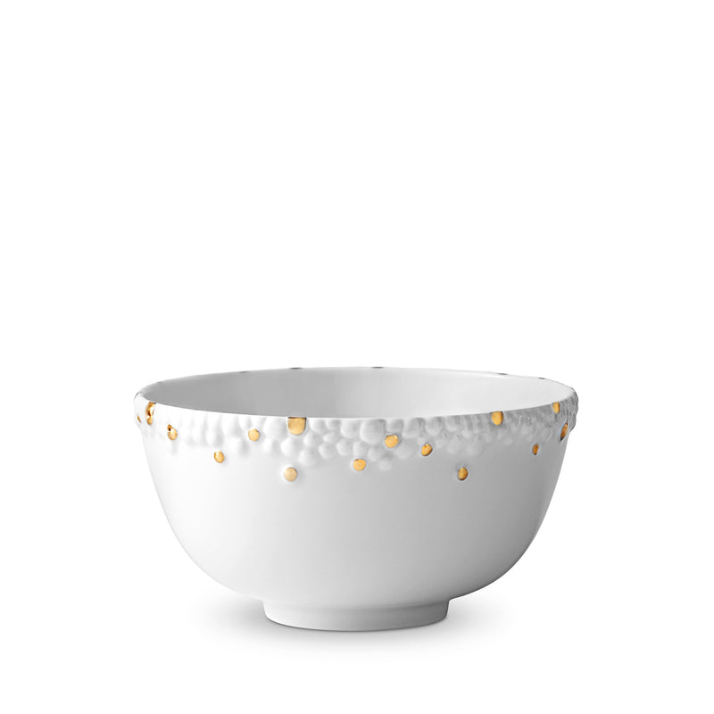 Haas Mojave Cereal Bowl in Gold Features Bold Artistry - Reminiscent of Desert Pebbles - Definitive Patterns and Versatile Style