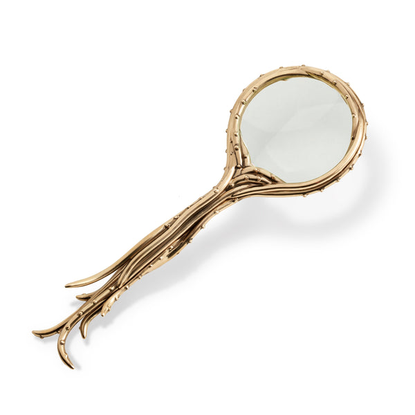 Bronze Haas Optipus Magnifying Glass by L'OBJET - Detailed Craftsmanship - Visionary Tentacle Feature