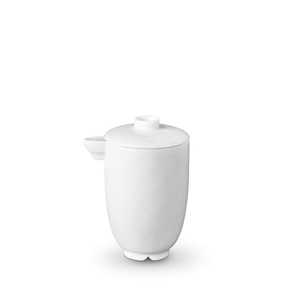 Han Olive Oil and Soy Pot in White - Reminiscent of China's Han Dynasty - Crafted from Limoges Porcelain
