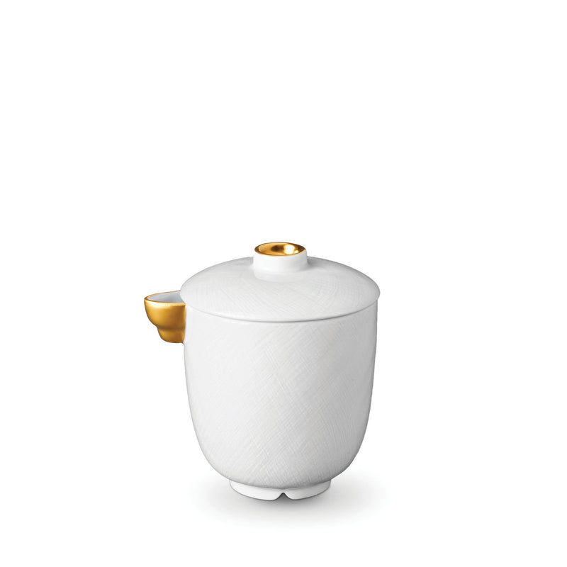 Han Creamer in Gold - Reminiscent of China's Han Dynasty - Crafted from Limoges Porcelain and Glazed Ceramics