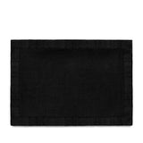Black Linen Sateen Placemats - Hand-Crafted Linen Woven Textile - Luxurious & Intricate Soft Sateen Placemats