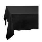 Large Black Linen Sateen Tablecloth - Hand-Crafted Linen Woven Textile - Luxurious & Intricate Soft Sateen Tablecloth