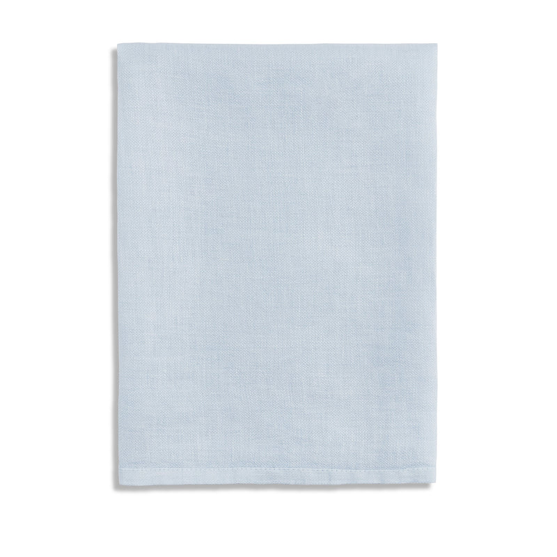 Light Blue Linen Sateen Napkins - Hand-Crafted Linen Woven Textile - Luxurious & Intricate Soft Sateen Napkins