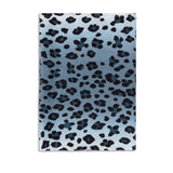 Blue Linen Sateen Leopard Runner - Hand-Crafted in Portugal - Bold 100% Linen Woven Tablecloth by L'OBJET