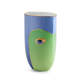 Green and Blue Lito Vide Vase - Bold Eye Symbolizing Protection and Awareness