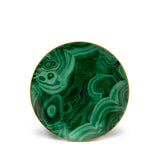 Malachite Dessert Plates in Green - Made of Limoges Porcelain and Earthenware - Hand-Gilded with 24K Gold Accent