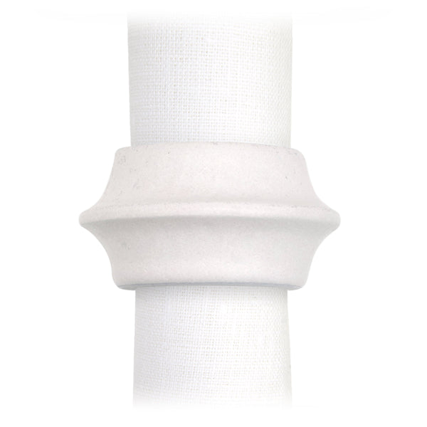 Stone Terra Cuff Napkin Rings Made of Porcelain - Refined with a Glaze Finish, Stone Aesthetic is Elegant & Timeless