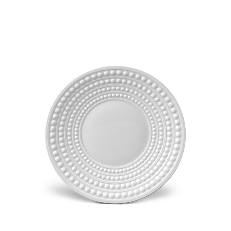 Perlée Saucer in White - Timeless and Sophisticated Dinnerware Crafted from Limoges Porcelain and Infused with Detailed Craftsmanship