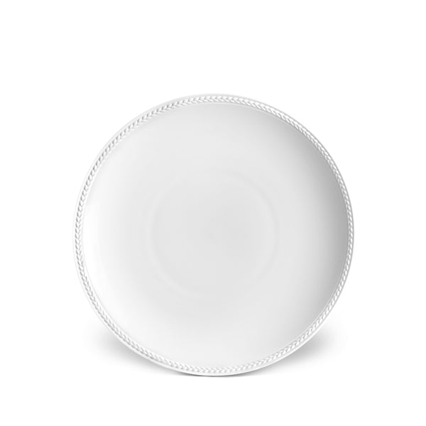 Soie Tressée Soup Plate in White - Classic Yet Modern Design Made of Limoges Porcelain Creates a Contemporary Look on an Ancient Shape