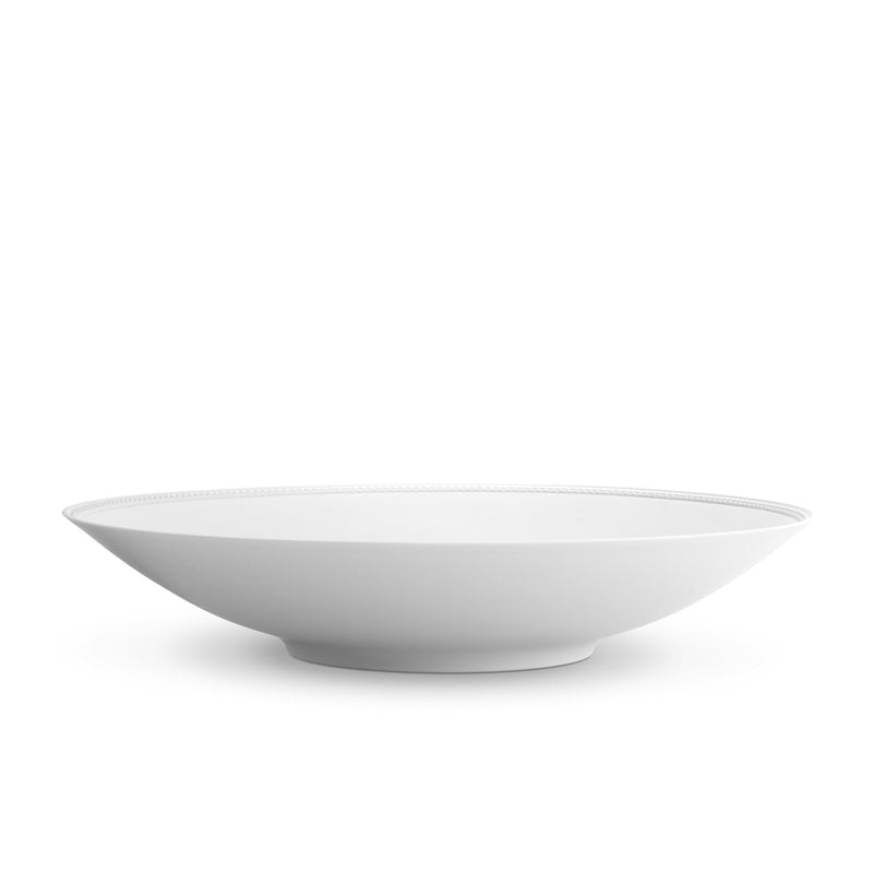 Large Soie Tressée Coupe Bowl in White - Classic Yet Modern Design Made of Limoges Porcelain Creates a Contemporary Look on an Ancient Shape