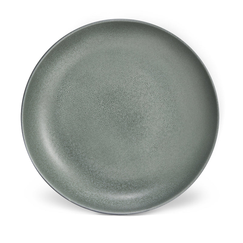 Large Terra Coupe Bowl in Seafoam by L'OBJET - Hand-Crafted from Porcelain and Glazed Meticulously - Organic Shape
