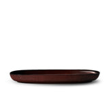 Medium Terra Oval Platter in Wine by L'OBJET - Hand-Crafted from Porcelain and Glazed Meticulously - Organic Shape
