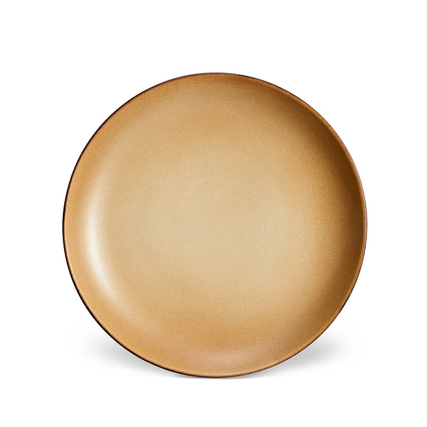 Terra Dinner Plate in Leather by L'OBJET - Hand-Crafted from Porcelain and Glazed Meticulously - Organic Shape