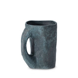 Timna Mug in Aged Iron by L'OBJET has a Sculptural Form - Hand-Crafted Workmanship from Portuguese Atalier