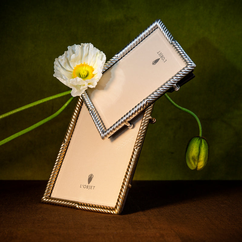 Deco Twist Frame - Platinum - Luxury Handcrafted Picture Frames - L'OBJET