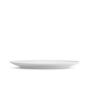 Small Soie Tressée Oval Platter in White - Classic Yet Modern Design Made of Limoges Porcelain Creates a Contemporary Look on an Ancient Shape